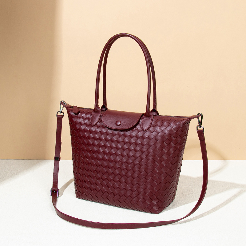 2025 New Fashion Dumpling Bag Hand-woven Bag Large Capacity Pu Leather Hand Crossbody Bag for Women