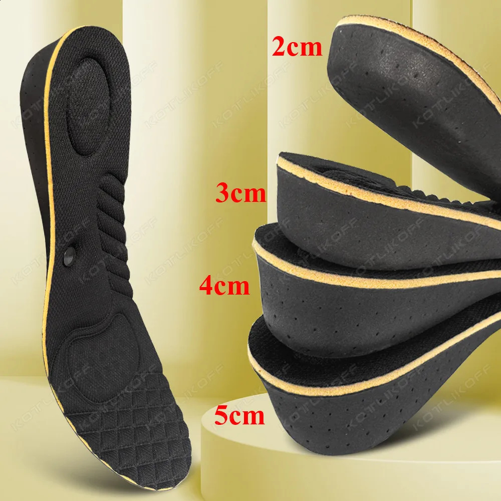 KOTLIKOFF Invisiable Magnet Massage Height Increase Insole 2/3/4/5 Cm Up For Women Men Shoe Sole Inserts Taller Elevating Pad 250120