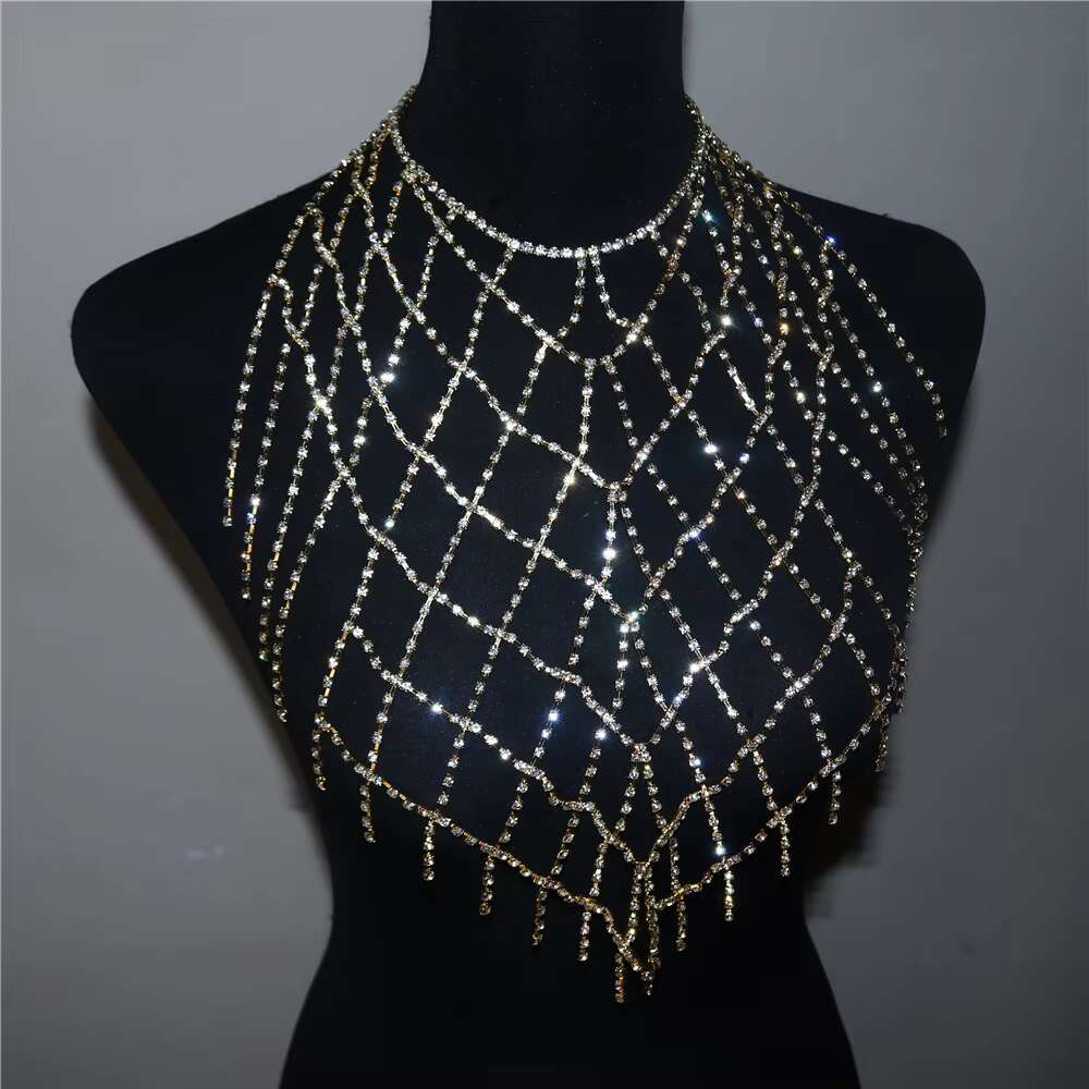2022 New Beach Women's Sexy Bikini gerie Rhie Ladies Camisole Bra Body Chain Harness Jewelry Accessories