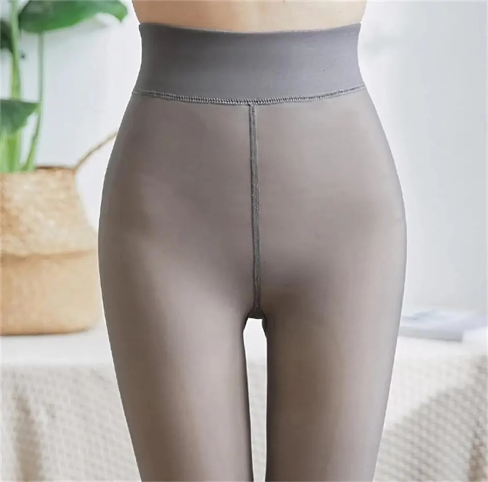 Translucent Pantyhose for Women Fleece Lined Pantyhose Thermal Stretchy Comfortably Leggings Winter Warm Tights Pants 85g220g 250207