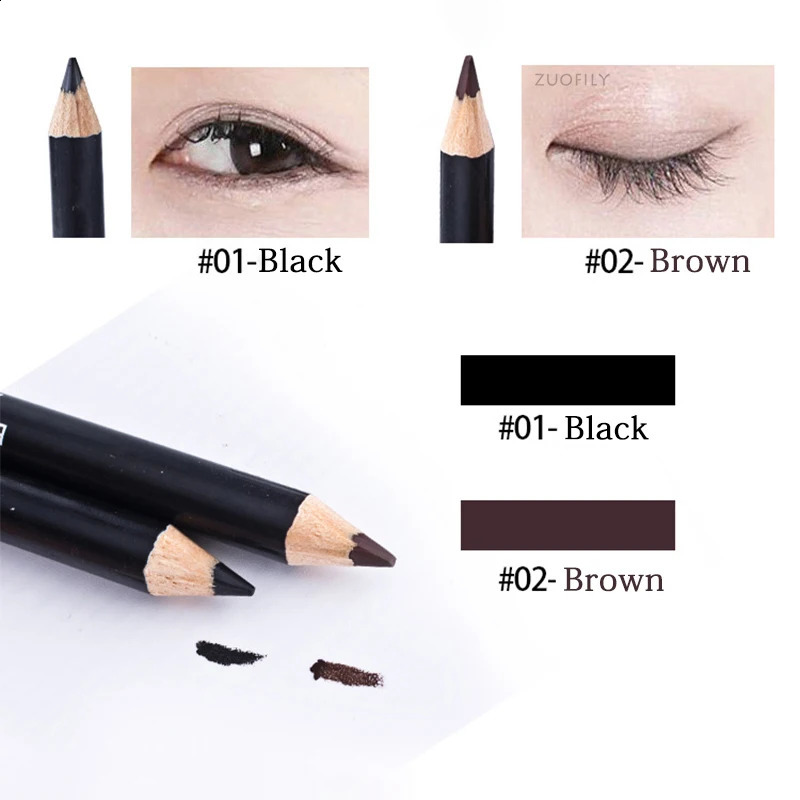 1pcs Professional Makeup Black Brown Eyeliner Matte Eyebrow Pencil Waterproof Lasting Smooth Pen Beauty Tool Accessories 250206