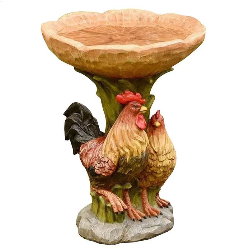 Bird Feeder Garden StatueAnimal Resin Bird Feeder Garden OrnamentsSuitable for Yard Garden Lawn Landscape Decorations 250121