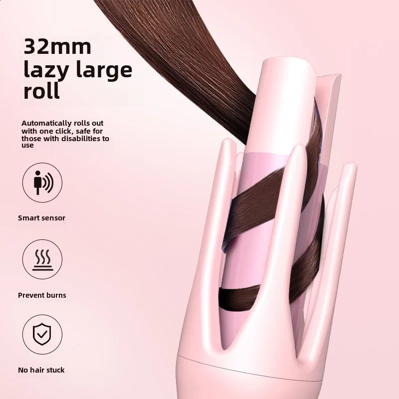 Fully Automatic Hair Curler Portable Curling Wand with Scald Hair Curling Iron Tangle Hair Curler for Hair Styling 250206