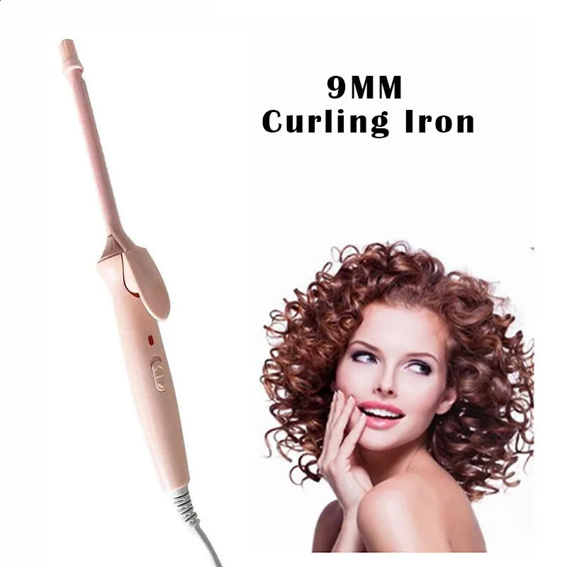 Professional 9mm electric curling iron Hair waver Pear Flower Cone Ceramic curling wand roller beauty Salon Hair Curlers 250206
