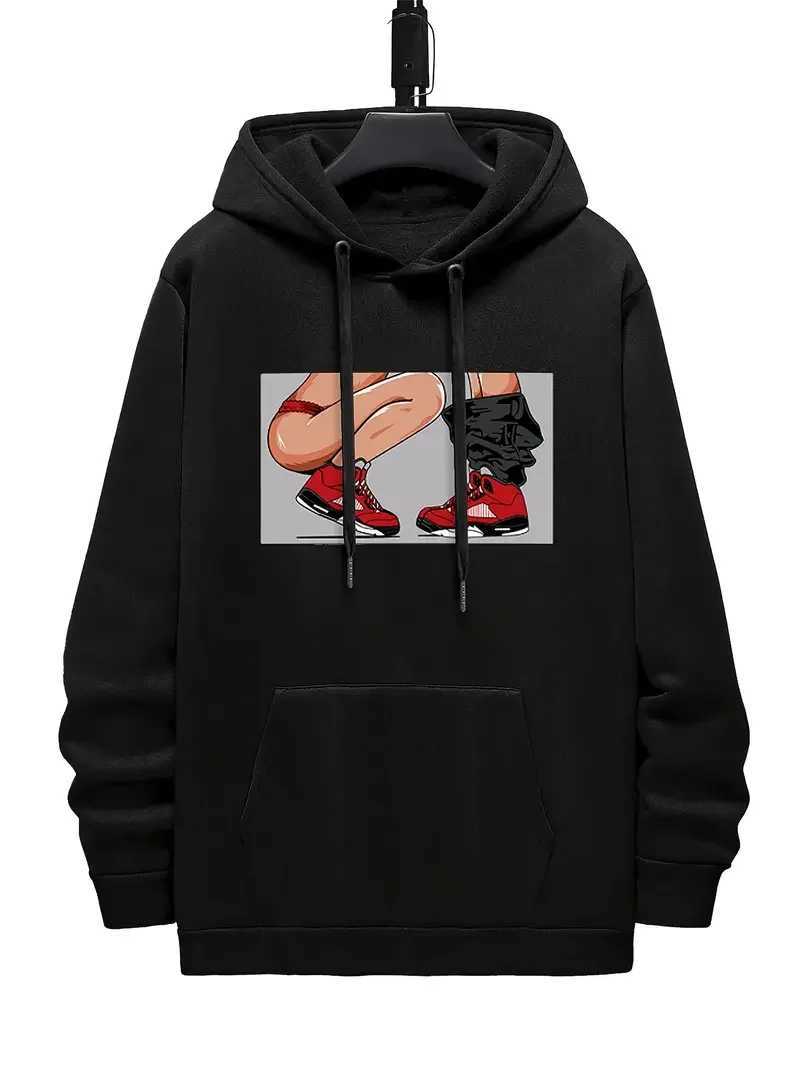 New high-quality mens hoodies creative printed mens breathable hoodies Y2K clothing trendy and fashionable street sweaters W250207