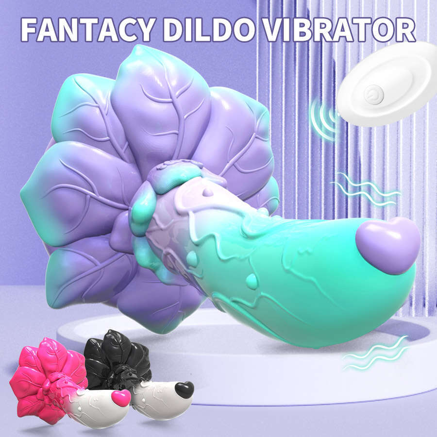 Cute Colorful Dragon Rose Vibrator Lesbian G-spot Stimulation Monster Dildo sia Anal Plugs Adult Toys