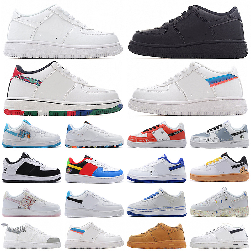 with box Designer Kids Shoes 1 Boys Girls Triple white Black dark brown trainers shadow Pale Ivory Washed Coral Aurora Sapphire sneakers EUR 25-37