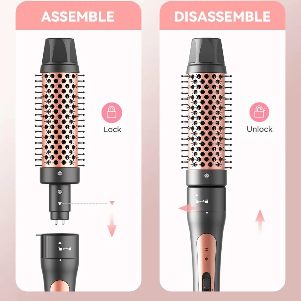 4-in-1 Curling Iron with Curling Brush Professional Hair Curler 9-32MM Hair StraightenerFast Heating Hair Styling Appliances 250206
