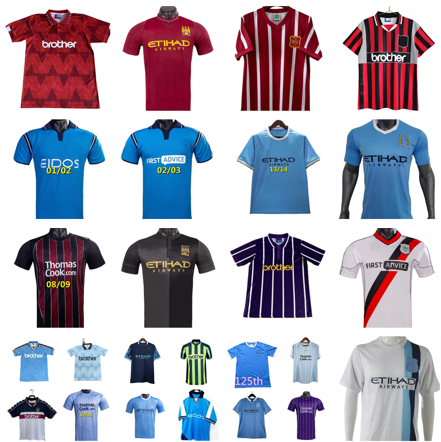 1997 1998 Retro man citys Soccer Jerseys 94 96 97 98 99 00 01 02 03 05 06 07 08 09 11 12 13 14 15 16 Haaland TOURE YAYA BALOTELLI WEAH Kun Aguero Dzeko Kompany