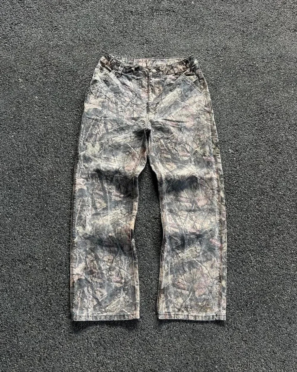 Y2K Jeans Harajuku Hip Hop Baggy Camouflage Cargo Pants Sweat Wide Legs Pants Men And Women Casual Camo Trousers Streetwear 250206