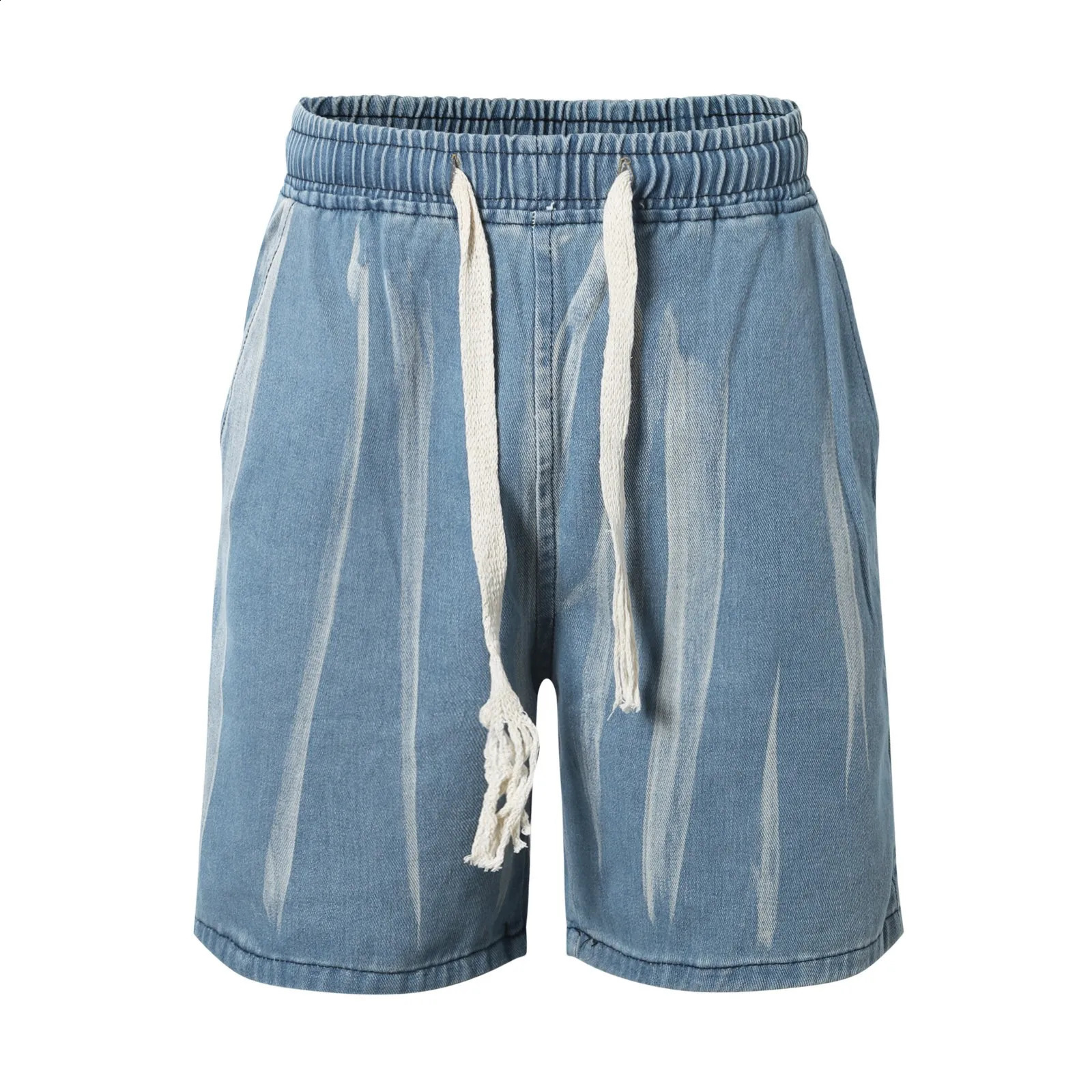 MenS Casual Shorts Summer Loose Hip Hop Cropped Jeans Work Holiday Denim Vintage With Cargo Pockets Fashion Slacks 250120