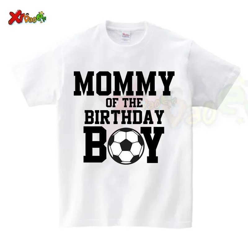 2025 Football Printed Father Mother Child T-shirt Baby Body Set Cotton Summer Family Match Set Mother Father Child Match Clothing W250207