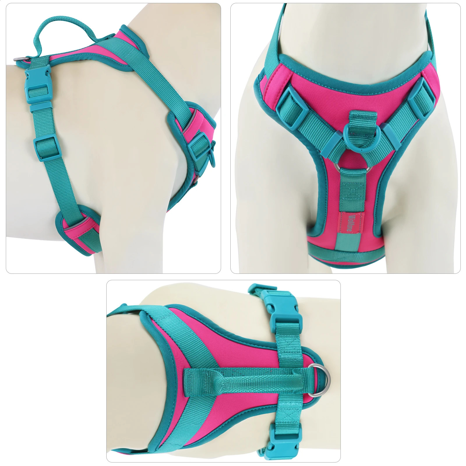 Splicing Colors Breathable For Medium No Pull Dog Harness for large Small dogs Adjustable Chest Strap Dog Harness Personalized 250206