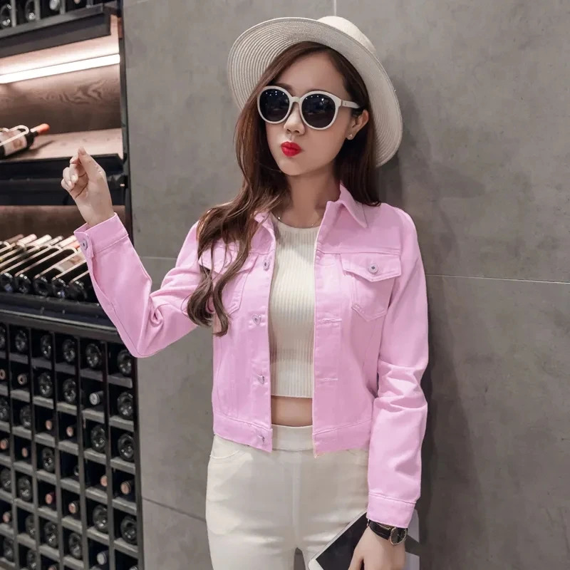 Jackets for Women 2024 Spring Autumn Long Sleeve Denim Coat Vintage Clothing Streetwear Ladies Top Jean Coats 250113Z
