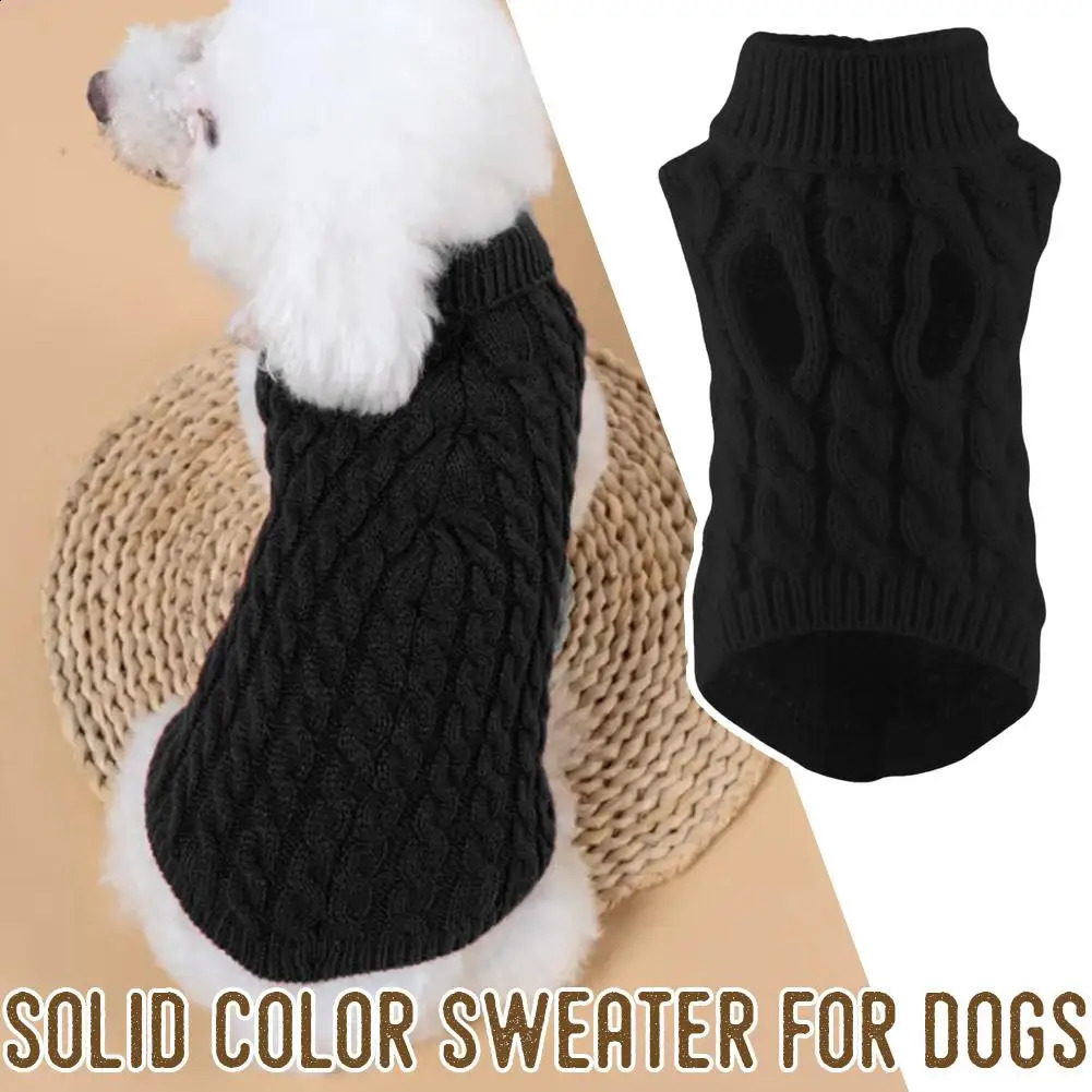 Pet Dog Knit Sweater For Small Dogs Cute Turtleneck Winter Sweater For Puppy Soft And Warm Coat Pet Dog Sweater 250206
