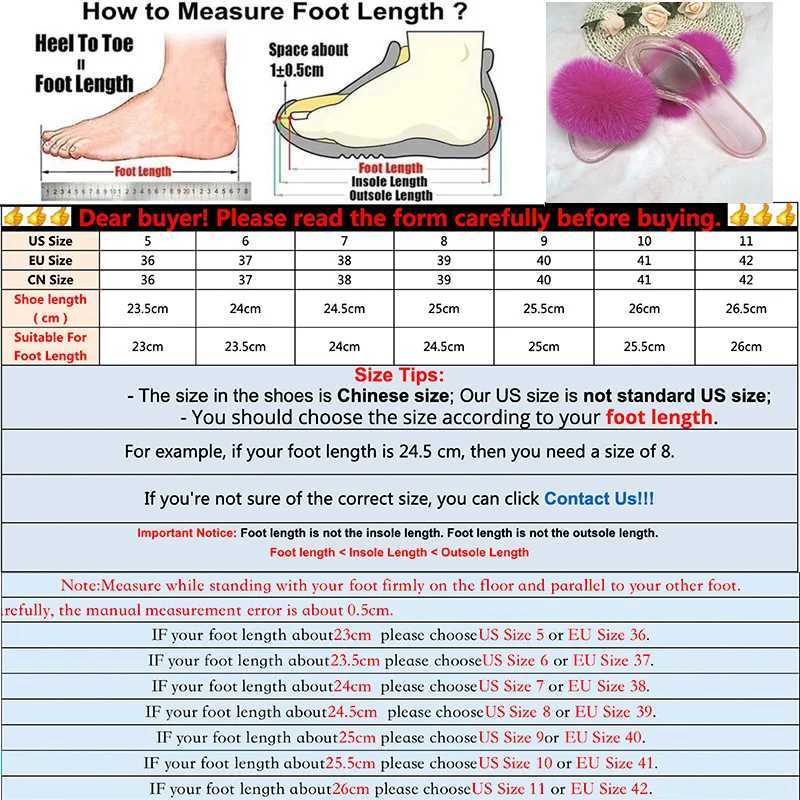Summer Jelly Shoes Plush Fur Slippers Women Real Fox Fur Slides Outdoor Flat Sandals Big Size Shoes For Women Flip FlopsXJ250207