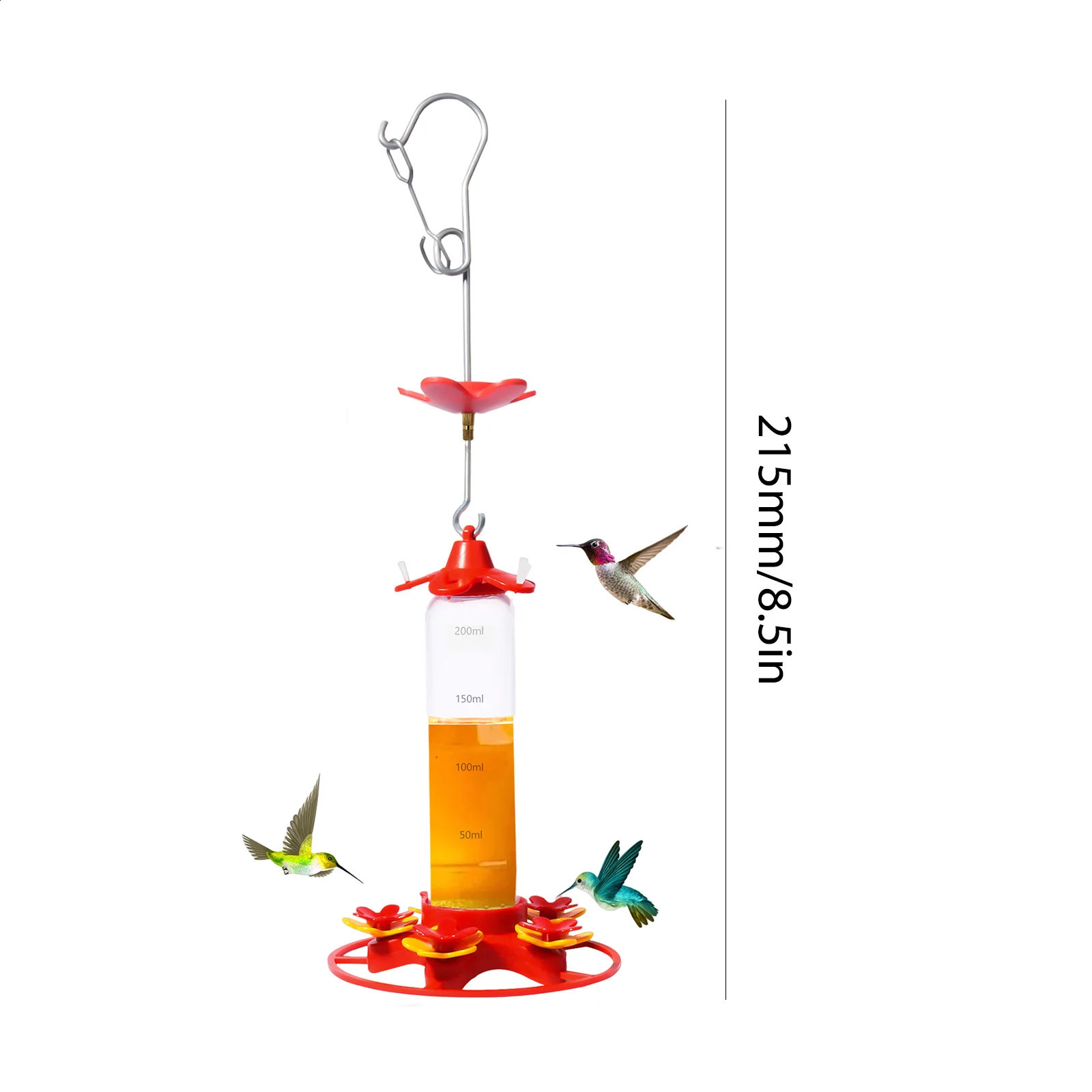 Garden Hummingbird Drinker Hanging Outdoor Bird Feeder Drinker Anti-ants Leakproof Easy To Clean Outdoor Garden Decoration 250207