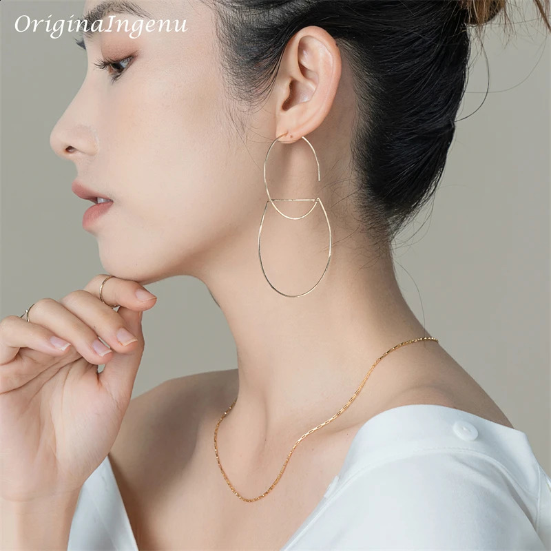 Gold Filled Hoop Earrings Handmade Jewelry 925 Silver Brincos Pendientes Boho OrecchiniEarrings For Women Oorbellen 250207