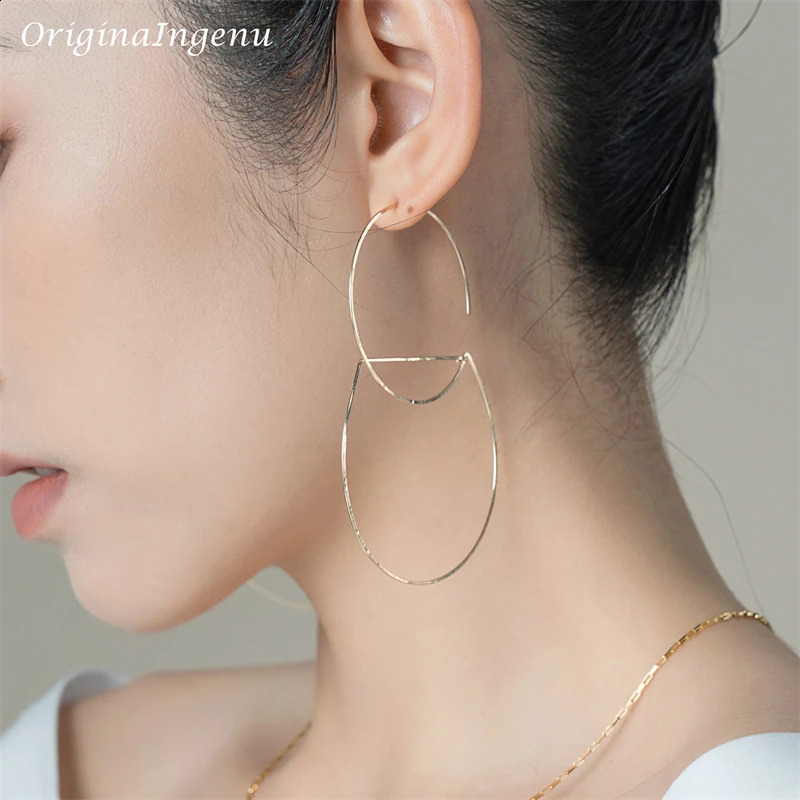 Gold Filled Hoop Earrings Handmade Jewelry 925 Silver Brincos Pendientes Boho OrecchiniEarrings For Women Oorbellen 250207
