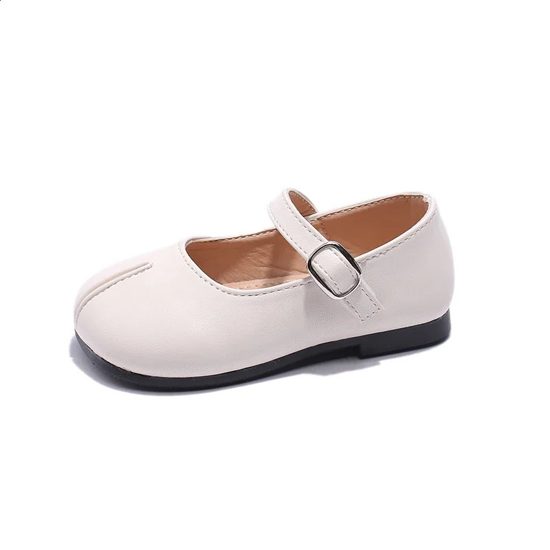 Childrens Leather Shoes Sewing Shoes for Girls Mary Jane Square Toe Princess Shoes Spring Autumn Kids Flats Baby 400R 250206