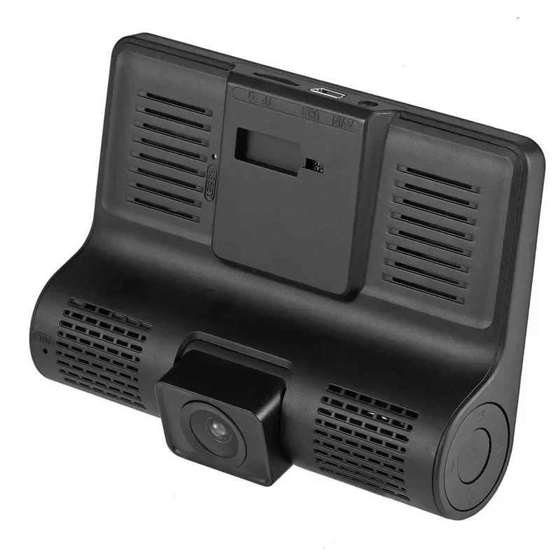 Car DVRs 3 Lens Dash Cam 4 Inch Screen Full HD 1080P Car DVR Night Vision Dual Lens Car DVR Cameras With 170 Degree Rear View H250206