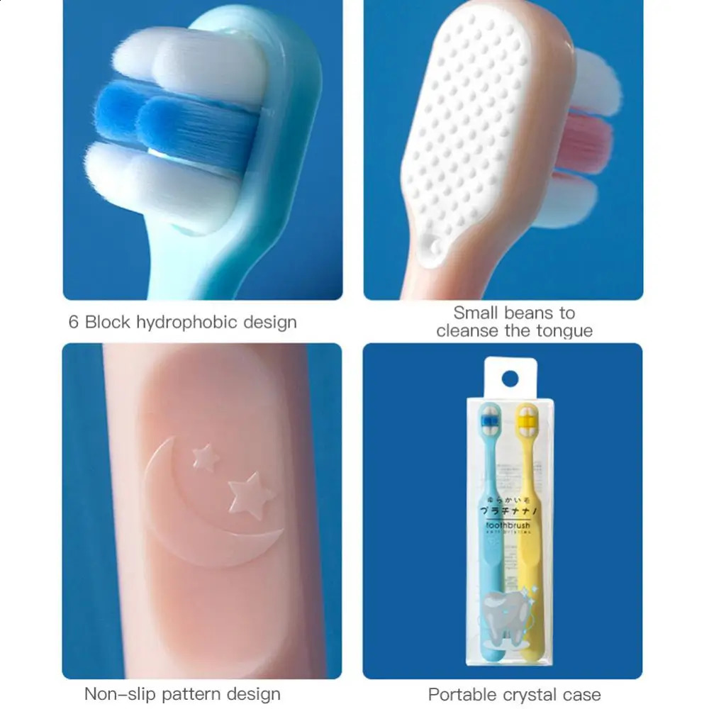 Upgrade Ten Thousand Hair Toothbrush For Children 2-5-year-old Candy-colored Baby Thin Soft Ten Thousand Hair Toothbrush 250206