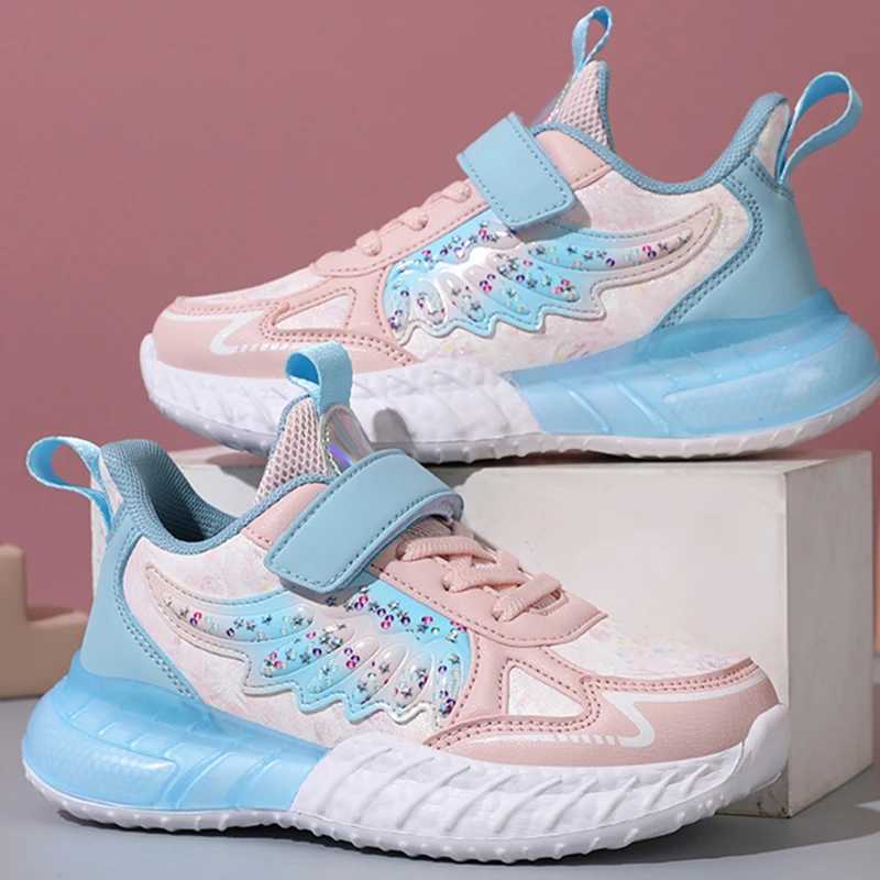 Girl Sneakers Hot Selling Summer Soft Sold Leather Casual Flat Tennis Shoes Outdoor Jogging Walking Shoes for Children Footwear W250207