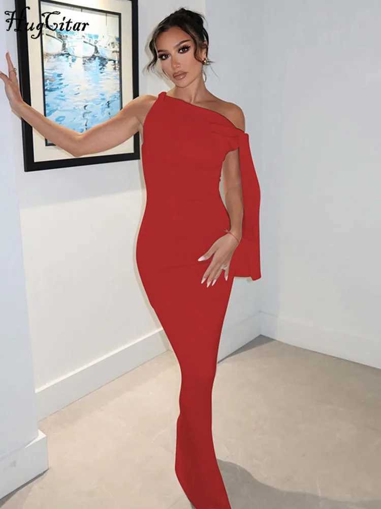 Hugcitar Fashion Solid O Neck Sveless Patchwork Sexy Bodycon Maxi Prom Dress Summer Women Clothes Party Festival Club Y2KXJ2500207