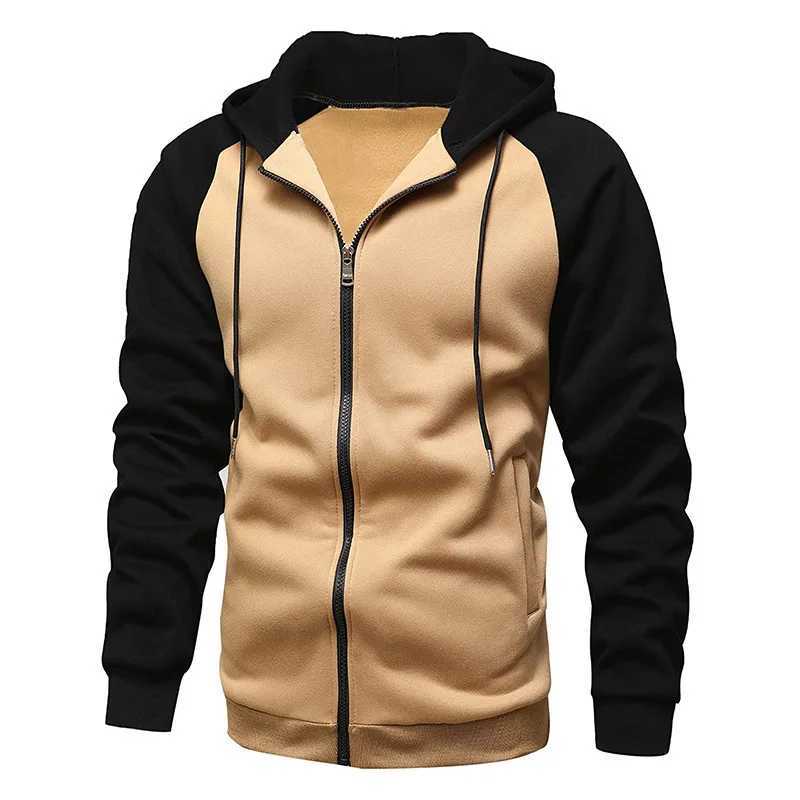 Mens Hooded Cardigan Hoodie Mens Loose Zippered Hoodie Mens Hoodie Raglan Sleeves European and American Outerwear W250207