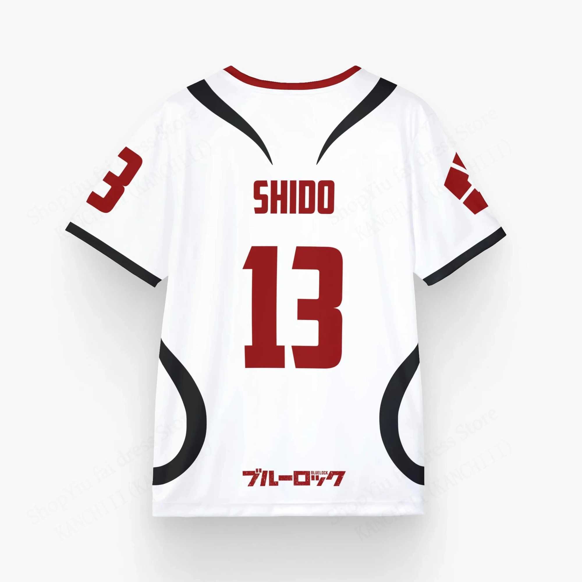 Men's T-Shirts Mens Anime Jersey Blue Lock Sae Itoshi Role Playing 3d Print T-shirt Men Women Fashion Oversized Short Sve T shirt Breathable z250