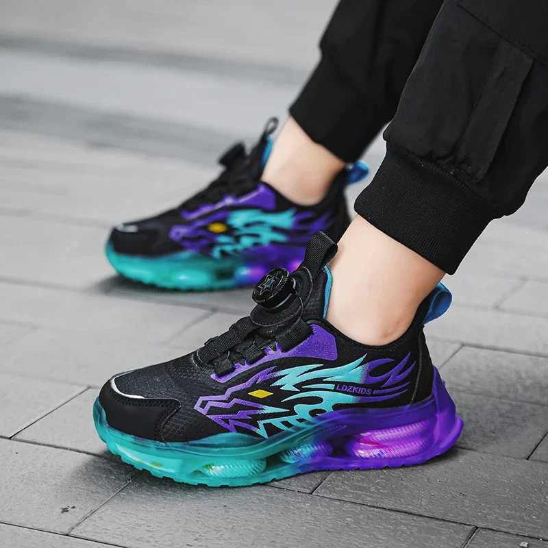 2024 New Kids Shoes Boy Casual Sneakers Platform Comfortable Children School Sports Tennis Boy Shoes Childrens Basketball Shoes W250207