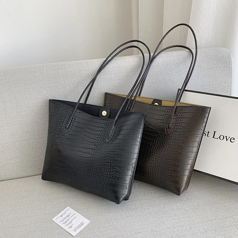 Large PU Leather Shoulder Bag for Women Fashion Trend ner Female Handbags Purses Tote Bags 250206