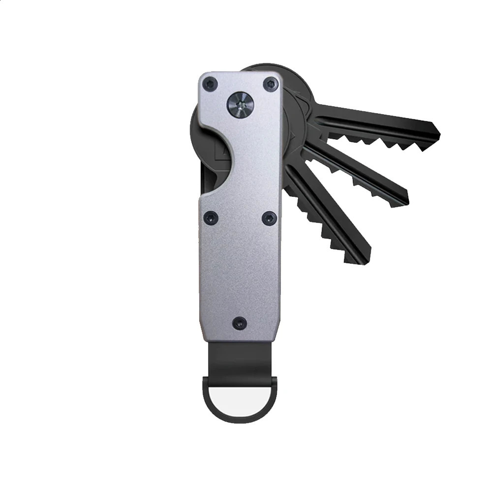 PT034,Organizer Compact Holder Metal Key Chain Minimalist key case holder for keychain Secures 1-5 Keys 250206