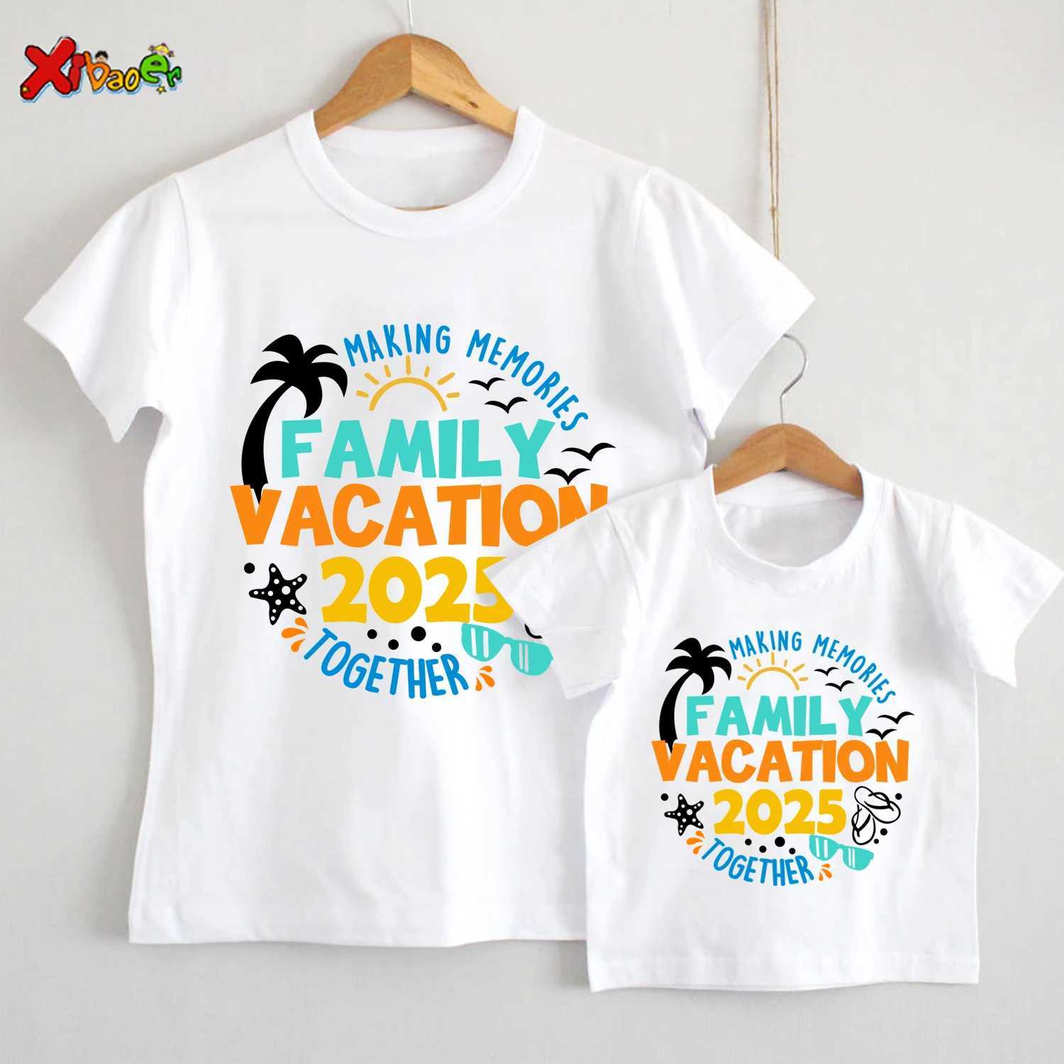 Family Vacation 2025 Shirt Family Matching Clothing 2025 Shirt Holiday Party Clothing Happy New Year 2025 Family Clothing W250207