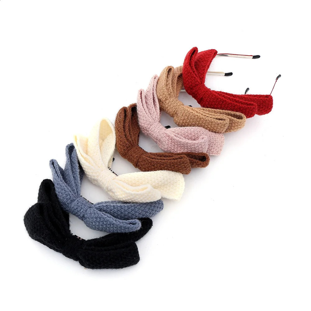001Q Granular flannel Hairband Cute Hairpins Girls Hair headband Barrettes Solid hand Kids Headwear Fashion Hair Accessories 250207