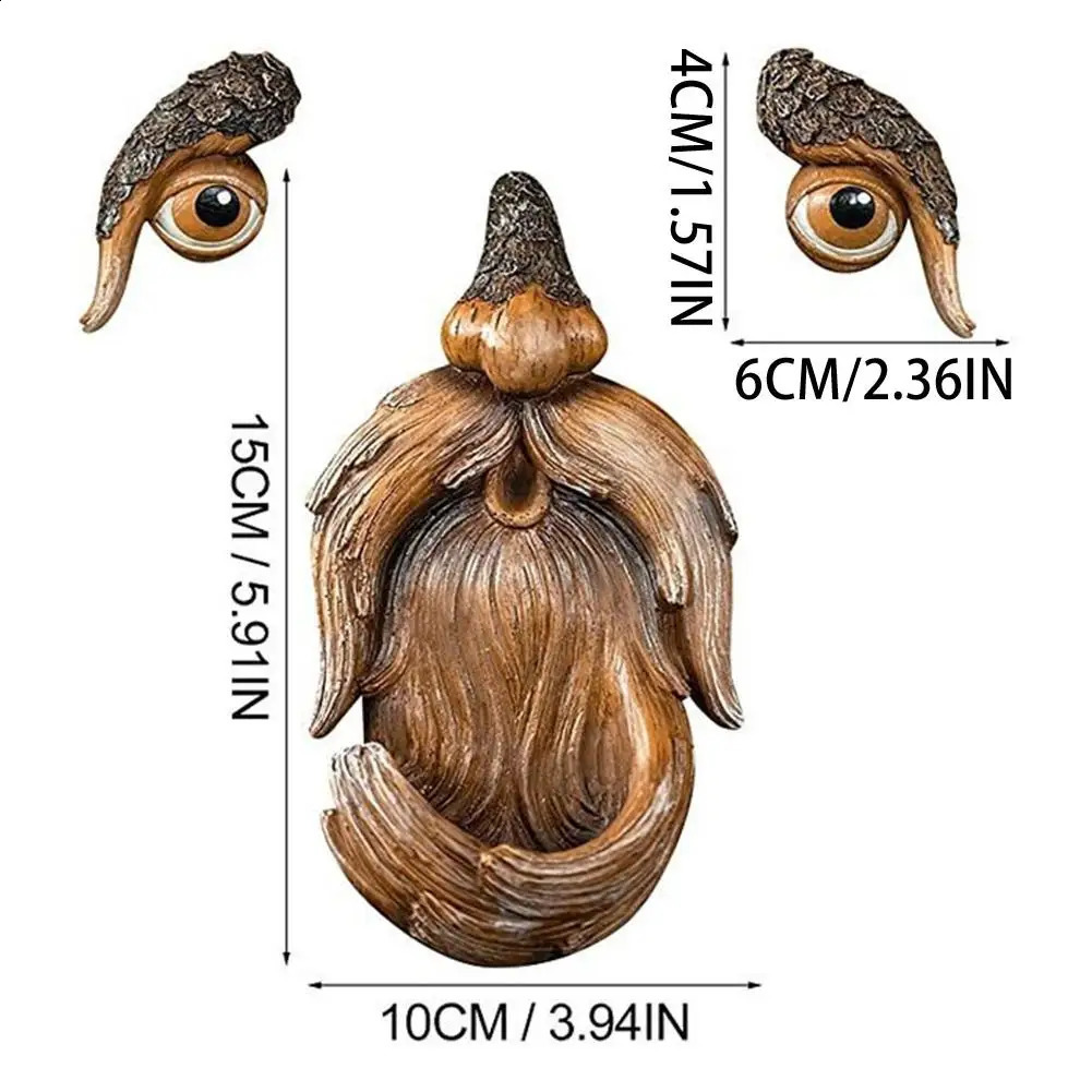 Bird Feeder Resin Tree Face Bird Feeder Courtyard Yard Garden Decorations Whimsical Tree Hugger Sculpture Art Decor 250207