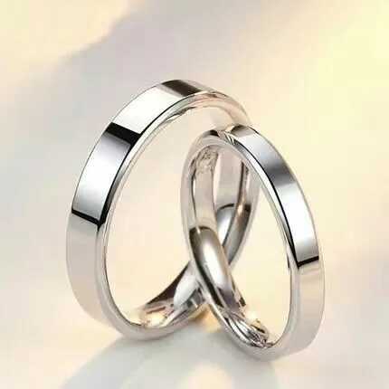 3-8mm Bright Polish Silver Color Stainless Steel Couple Ring For Men and Women W250207