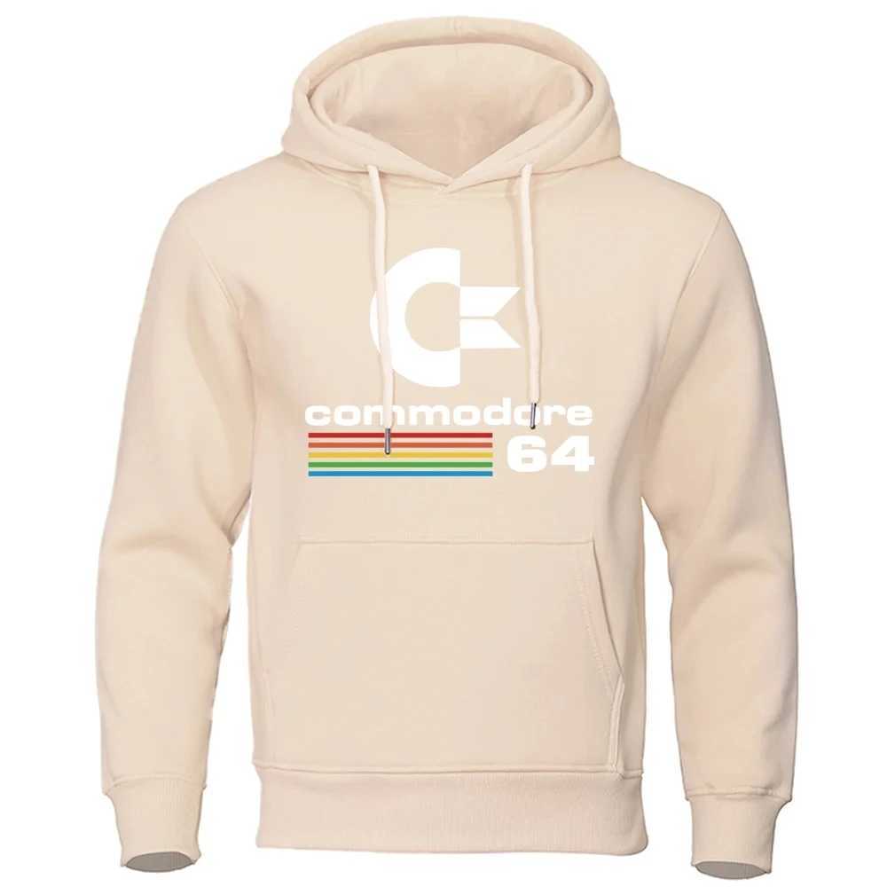 Comfortable mens track suit autumn mens hooded sweatshirt Commodore 64 cool clothes long sleeved hooded sweatshirt street hooded sweatshirt W250207