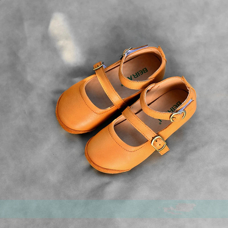 Genuine Leather Girls casual Shoes Autumn Children Shoes Student school Shoes High quality Infant Shoes Non-slip Princess Shoes 250206