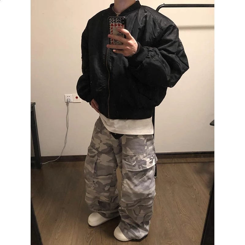 Bomber Orange Pilot Jacket Cotton Mens AutumnWinter Short Hardman American Baseball 250207