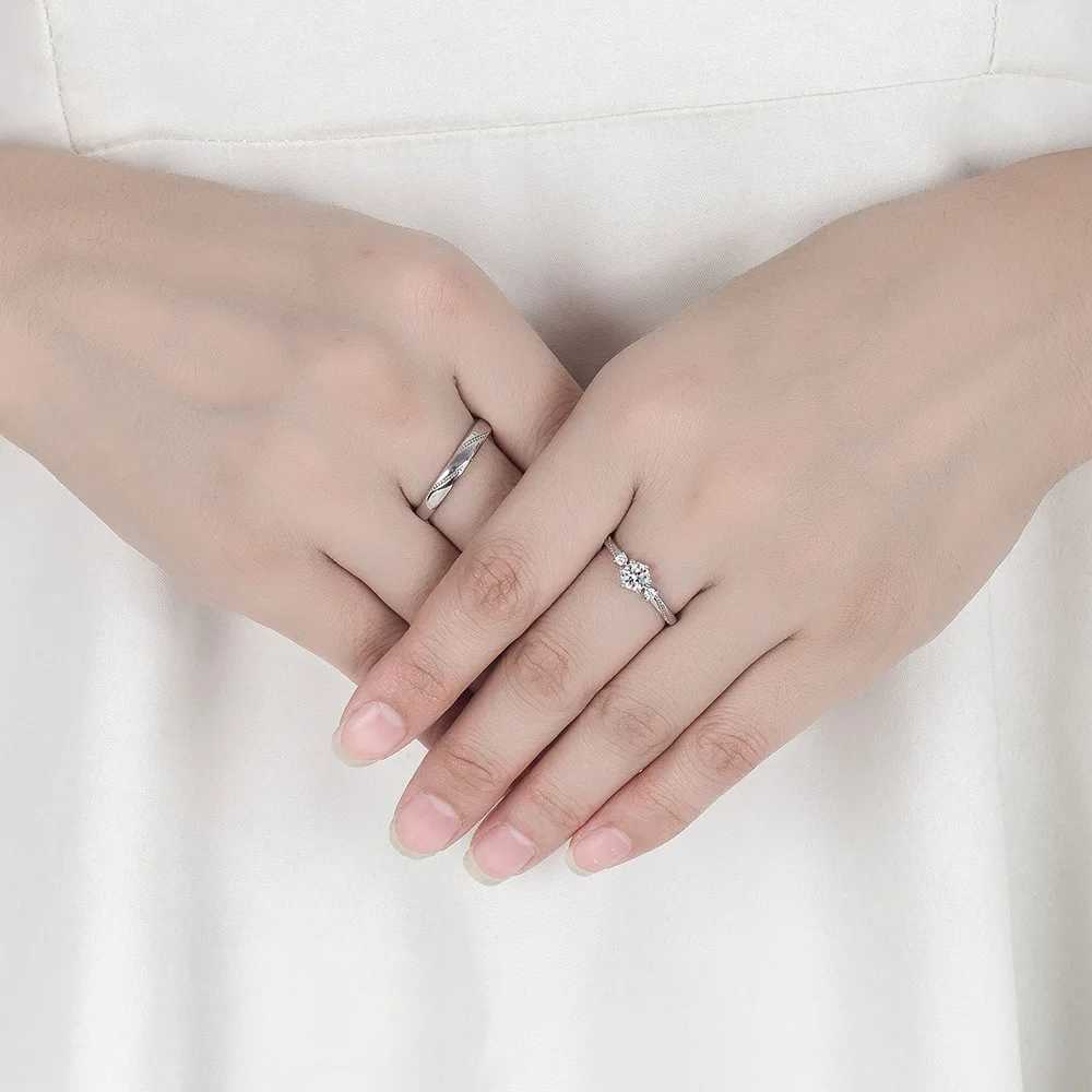 925 Sterling Silver New Ladys High Quality Fashion Jewelry Crystal Zircon Couple Ring For Man XY0339 W250207