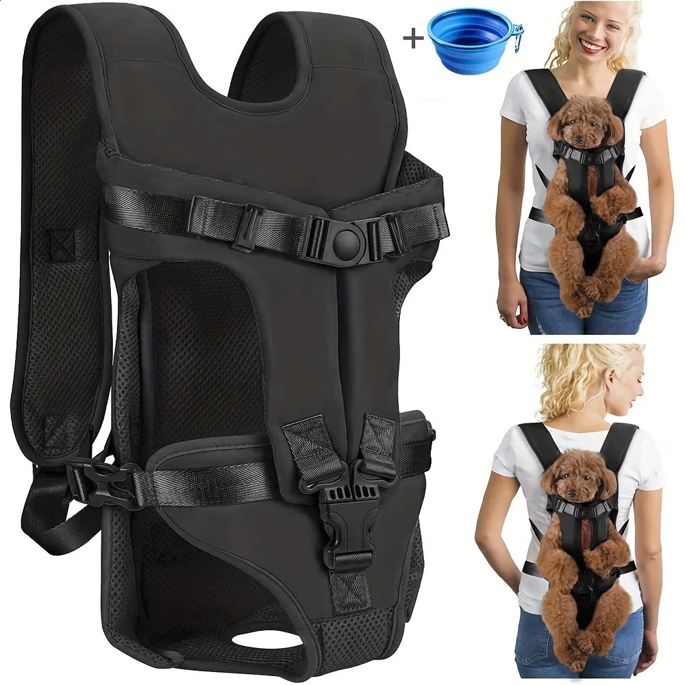 Pet Front Dog Carrier Backpacks Adjustable Hands Free Dog Backpack Carrier For Medium Small Dogs 250206