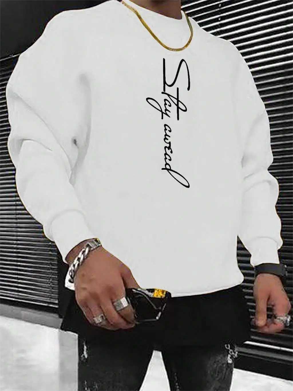 Autumn and winter mens sports shirts with letter patterns and shoulder down hoodies are trending towards wool loose and comfortable clothing W250207