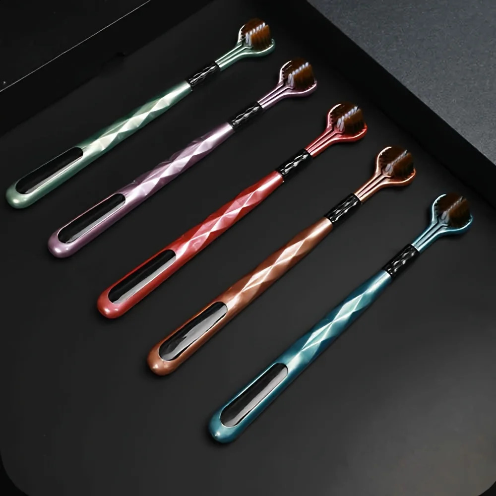 5 Pieces Three Sided Toothbrush Complete Teeth Gum Care Pretty Good Angle Clean Each Tooth Soft and Gentle 250206