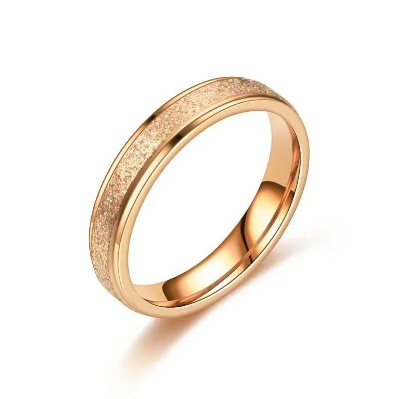 Gold Silver Color Wedding Bands Ring for Women Men Jewelry Stainless Steel Engagement Ring Couple Anniversary Gift Rings W250207