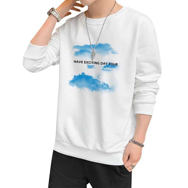 New Autumn and Spring Long sleeved T-shirt for Men Sweater Underlay Shirt for Men Round Neck Pullover Sweater for Men W250207
