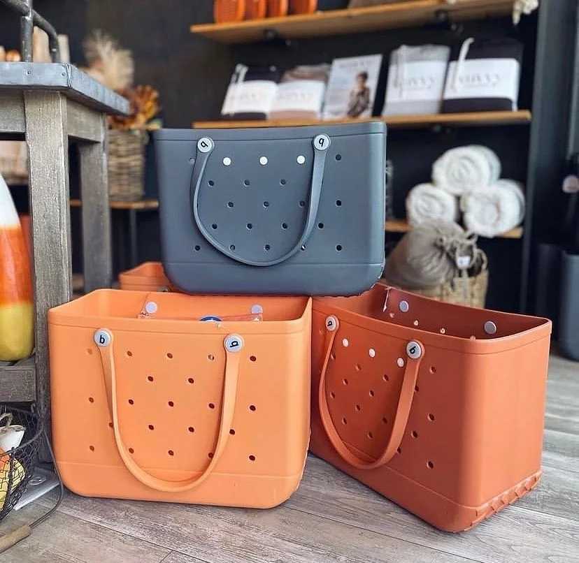 Beach Bogg Bag Waterproof Summer EVA Large Capacity Tote Shoder Handbag Cute Basket Fi Wen Picnic Shopping Outdoor Gift Z250122