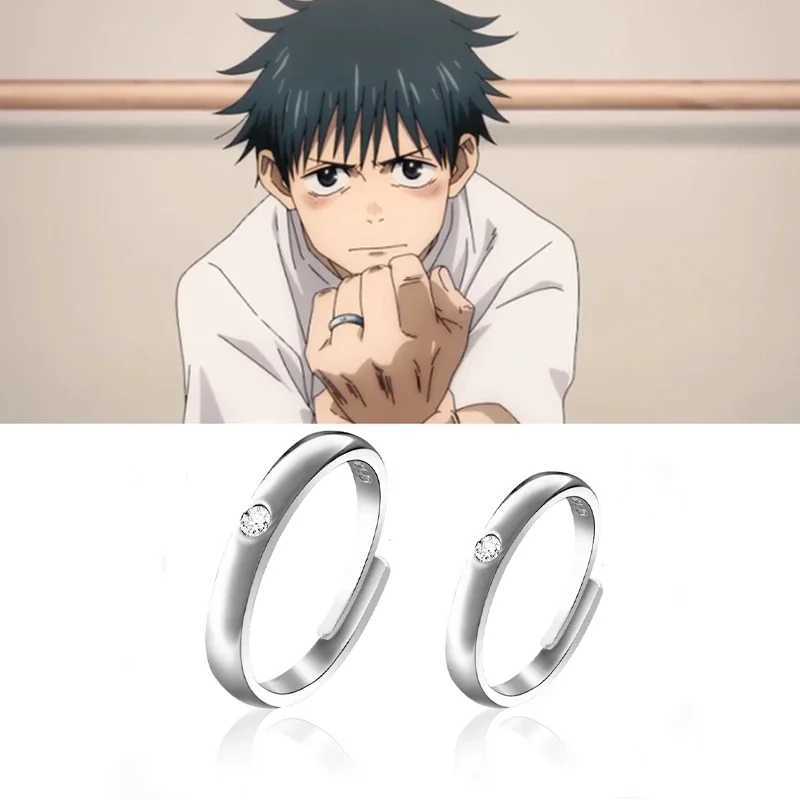 Anime Jujutsu Kaisen Yuta Okkotsu Rings Cosplay Props For Men Women Couple Lover Ring Jewelry Accessories Valentines Day Gifts W250207