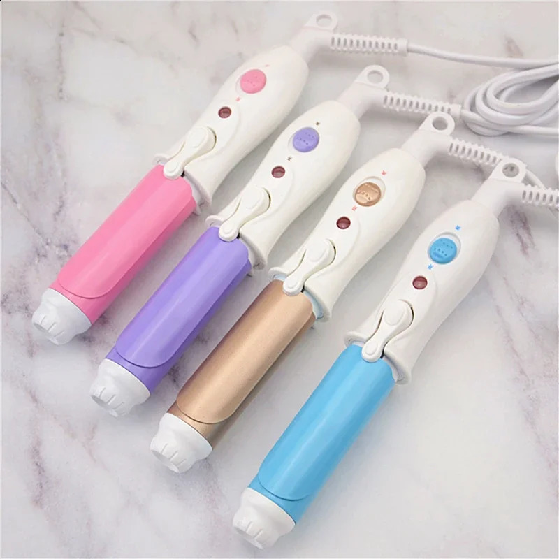 110-240V Portable Travel Electric Mini Hair Curler Curling Iron Fast Small Tourmaline Ceramic Wavy Tong Hair Styling Tool 250206