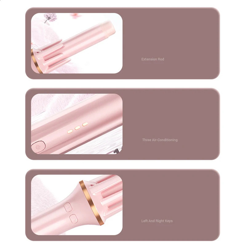 3 Temps Automatic Curling Iron Scald Professional Smart Hair Curler PortableFast Heating Curling Wand 250206
